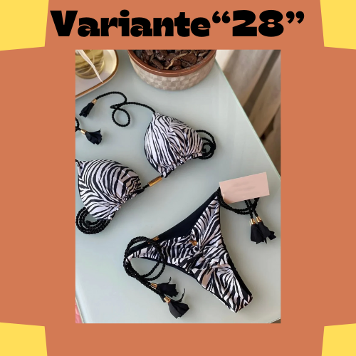 New Women Bikini Backless Rope Triangle Swimsuit Multicolor
