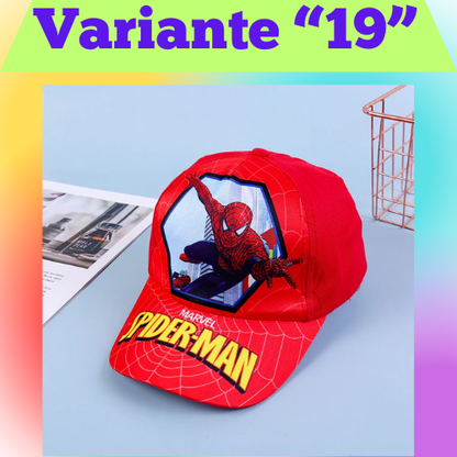 Disney New Anime Frozen Minnie Mouse Kids Brand Hat Boy Girl Travel Caps Spiderman Mickey Baby Caps Figure Gift Toys 3-8Y