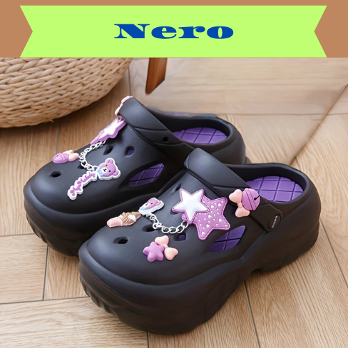 Women's Summer Beach Clogs with Adorable Cartoon Accents, Breathable Hollow Out Design, Lightweight and Comfy for Casual Wear