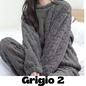 Autumn Women Solid Warm 2 Piece Sets Thicken Velvet Ribbed Fleece Set Pullover And Pants Women Casual Pajama Sets 2024