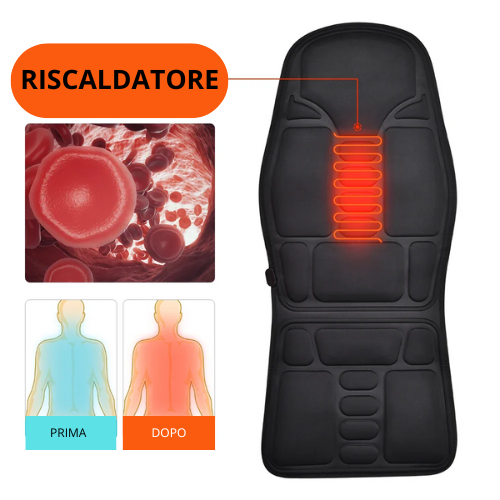 Electric Heating Back Waist Massager for Car Chair Office Lumbar Neck Infrare Heated Vibration Cushion Shoulder Back Massage Mat
