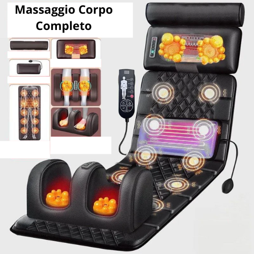 Electric Full Body Massage Mattress With Heating Hand Control Shoulder Neck Waist Airbag Back Kneading vibration Massage Cushion