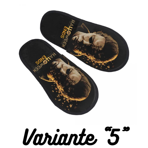Custom Print Michael Myers Knives House Slippers Cozy Warm Halloween Film Art Memory Foam Fluffy Slipper Indoor Outdoor Shoes