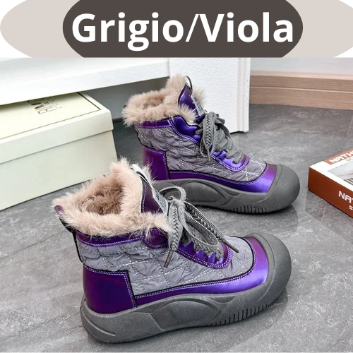 Women's High-Top Fleece-Lined Cotton Shoes Versatile Casual Trendy Footwear Warm Comfortable Home Use Round Toe Shoes