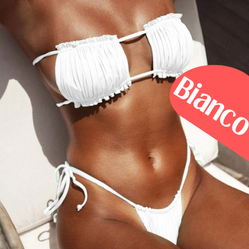 2024 Hot Lace Up Thong Brazilian Beachwear Swimwear Summer Women Biqunis Strapless Bathing Suit Leopard Swimsuit Maya Micro Mini