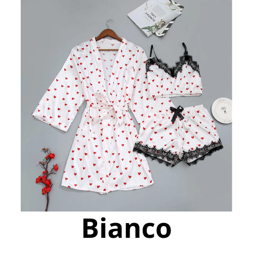 New Three-Piece Sexy Pajamas Suspenders Shorts Love Print Pajamas Homewear Suspenders Plus Size Pajamas Casual Homewear Set