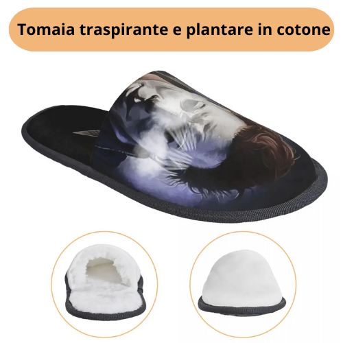 Custom Print Michael Myers Knives House Slippers Cozy Warm Halloween Film Art Memory Foam Fluffy Slipper Indoor Outdoor Shoes