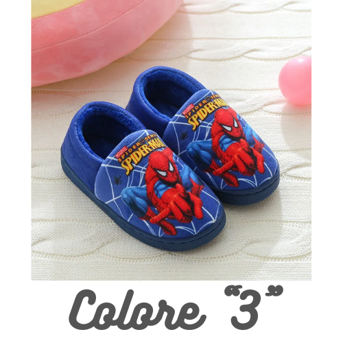 Cartoon Printed Spider-man Cotton Slippers For Children's Shoes Fashion New Style Warmth Autumn Winter Indoor Kids Boys Slipper