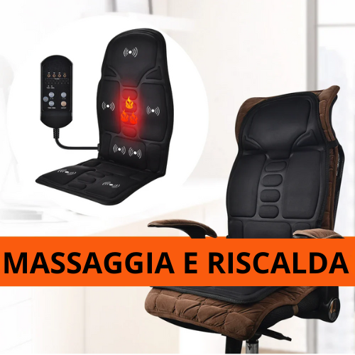 Electric Heating Back Waist Massager for Car Chair Office Lumbar Neck Infrare Heated Vibration Cushion Shoulder Back Massage Mat