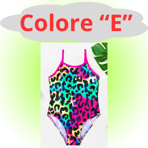 Mermaid Fish Scale Unicorn One-Piece Girls Swimwear for 4-8 Years