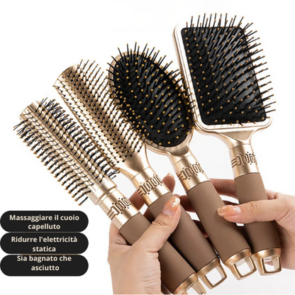 CALIYI Hair Massage Air Cushion Comb Brush Scalp Hairbrush Detangle Anti Static Salon SPA Hairdressing Styling Tool Oval Round
