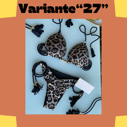 New Women Bikini Backless Rope Triangle Swimsuit Multicolor
