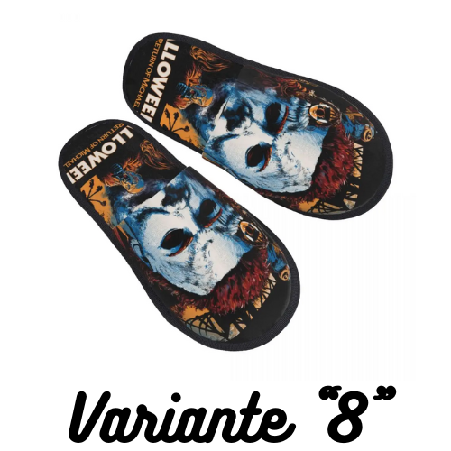 Custom Print Michael Myers Knives House Slippers Cozy Warm Halloween Film Art Memory Foam Fluffy Slipper Indoor Outdoor Shoes