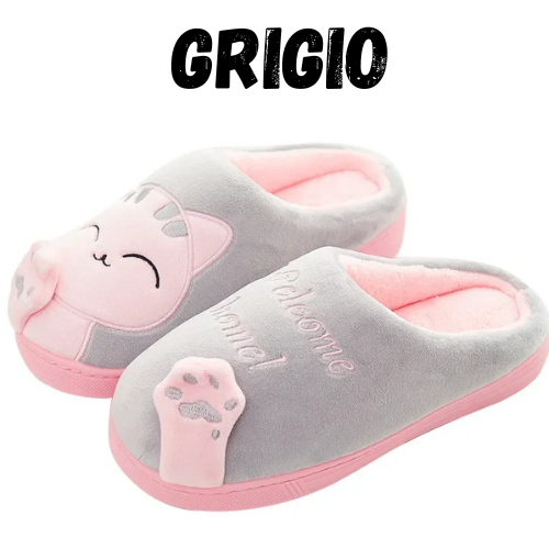 Winterwarm Home Indoor Cotton Slippers For Men Women Parent-child Family Style Cute Cat Design Cross-border Stock Available
