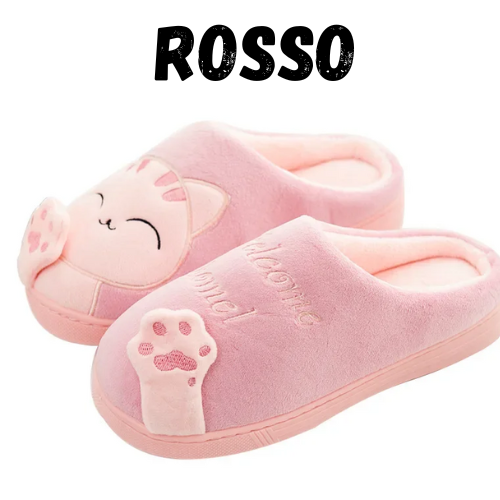 Winterwarm Home Indoor Cotton Slippers For Men Women Parent-child Family Style Cute Cat Design Cross-border Stock Available