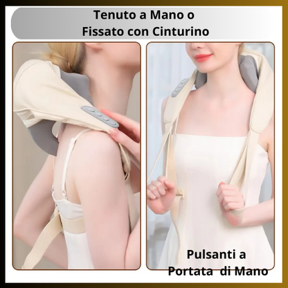 Wireless Neck And Back Massager Shoulder Kneading Massage Shawl Cervical Relaxing Trapezius Massager