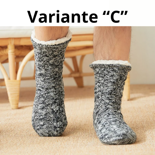 Thermal Socks Mens Winter warm Home Soft Male Cotton Thickened Plus Velvet Sleeping Anti Skid Grip Short Floor Slipper Sock