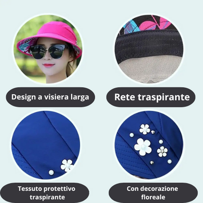 Fashion Womens Ladies Summer Vacation Wide Brim Foldable Sun Hat Anti-UV Beach Visor Caps Casual Hats