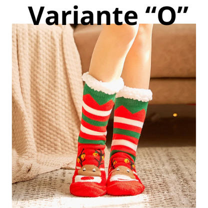 Winter Warm Socks Women penguin Plush Soft Female Non Grip Floor Slippers Short Sock Fuzzy Fluffy Deer Elk Bear Christmas Gift