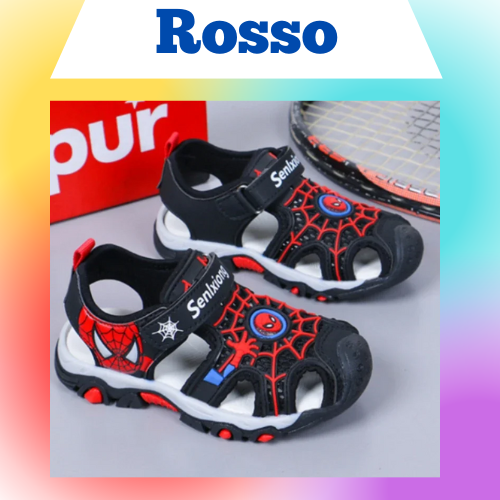 Disney  Breathable Sport Sandals Summer Cartoon Spiderman Sandals for Boys Casual Beach Shoe Soft Sole Kids Shoes