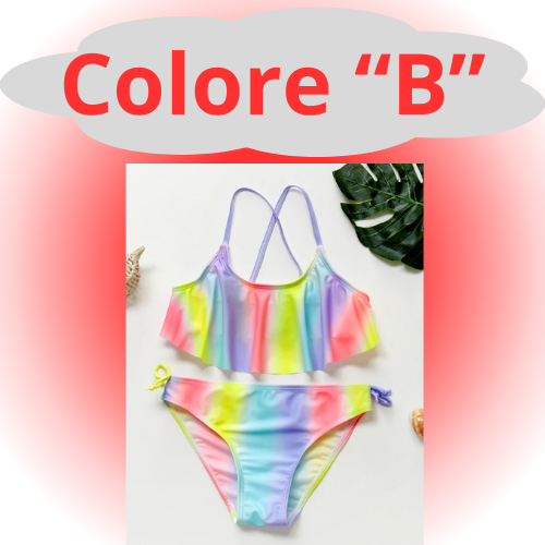 Girls Swimsuit Two Piece Hot Stamping Children's Swimwear Girls Beachwear