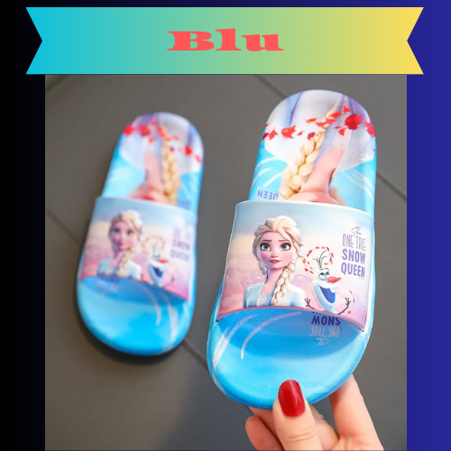 Disney Children's Home Slippers Girls' Summer Home Bathrooms Cartoon Frozen Princess Elsa Sandals Summer Beach Floor Shoes
