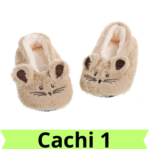 Home Fuzzy Slipper Women Winter Fur Contton Warm Plush Non Slip Grip Indoor Fluffy Lazy Female Mouse Ears Floor Shoe Living room
