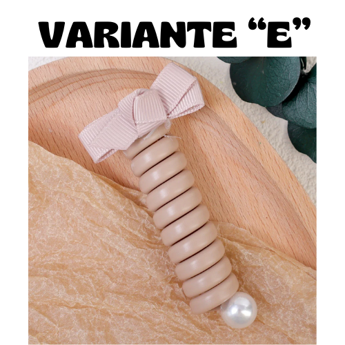 Korean Bow Elastic Rubber Bands for Women Girls Telephone Wire Hair Ties Loop Spiral Coil Hairbands Ponytail Holder Accessories