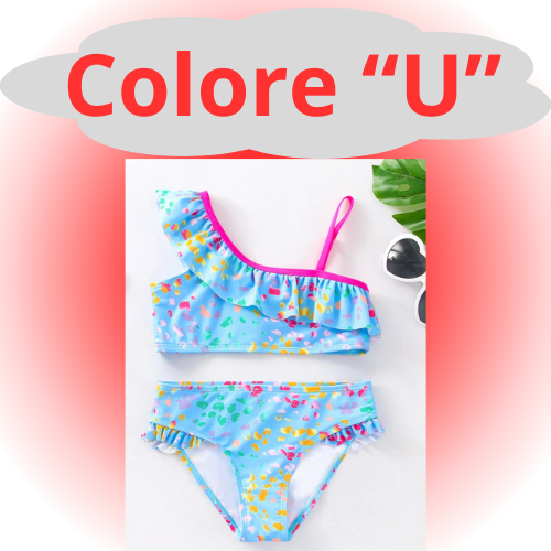 Girls Swimsuit Two Piece Hot Stamping Children's Swimwear Girls Beachwear