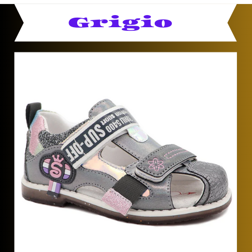 Cute eagle Girls sandals Summer Brand Closed toe with Arch Support Hook-and-Loop Children Shoes Sandals for Girls EU Size 26-31