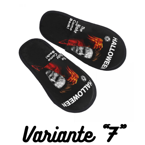 Custom Print Michael Myers Knives House Slippers Cozy Warm Halloween Film Art Memory Foam Fluffy Slipper Indoor Outdoor Shoes