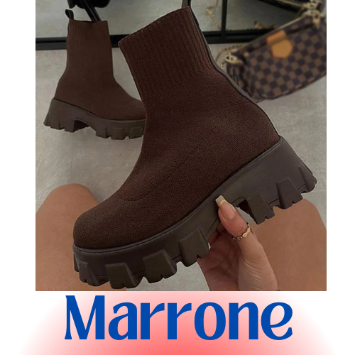 Stivaletto da donna autunno-inverno con plateau e tacco. Traspiranti, casual, leggeri. Comfort e stile: la scelta perfetta per ogni occasione.