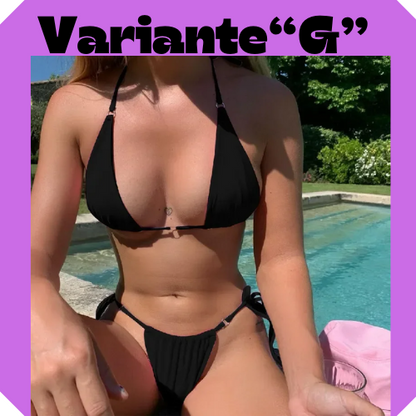 Summer Sexy Solid Mirco Bikini Sets Women Tie Side G-String Thong Swimsuit Female Bandage Bathing Suit Brazlian Swimwear Biquini