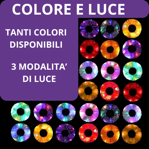 5-50Pcs LED Hair Scrunchie Light Up Hair Scrunchy for Women Satin Elastic Hairband Christmas Glow in the Dark Party Supplies