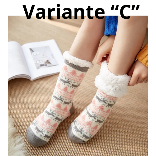 Winter Warm Socks Women penguin Plush Soft Female Non Grip Floor Slippers Short Sock Fuzzy Fluffy Deer Elk Bear Christmas Gift