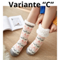 Winter Warm Socks Women penguin Plush Soft Female Non Grip Floor Slippers Short Sock Fuzzy Fluffy Deer Elk Bear Christmas Gift