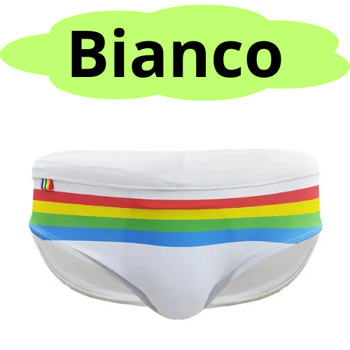 New MEN'S Swimming Trunks, Color Stripes, Sexy Close-fitting Professional Swimming and Bodybuilding Briefs for Men