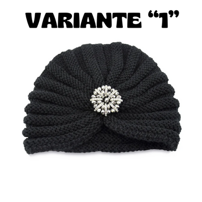 2023 New Round Bead Accessory Hat Women Wool Knitted Hats Bohemian Hijab Cap Autumn and Winter Silver Diamond Jewelry Bonnet