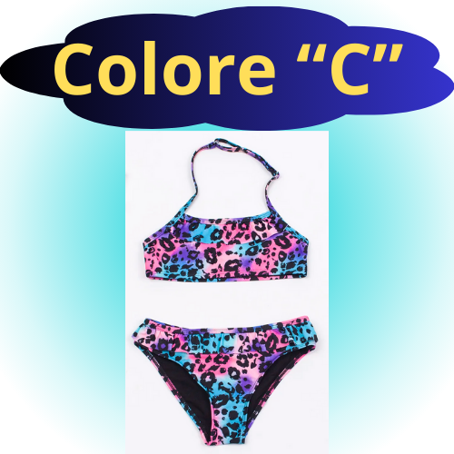 7-14 Years Falbala Leopard Print Girls Kids Swimsuit Swimwear 2023 Kid Summer Bikinis Set Children Halter Biquini Swimming Suit