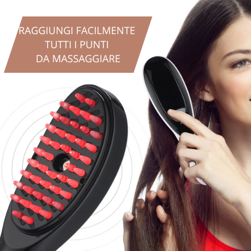 Electric Spray Massage Comb With Hair Growth Oil Blue Red Light Therapy Vibration Nourish Scalp Brush Head Massager Applicator