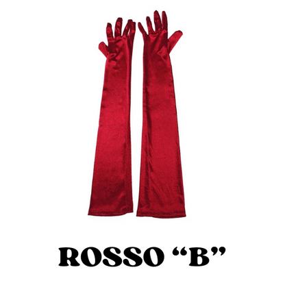 2024 Women's Evening Party Formal Gloves Solid Color Satin Long Finger Mittens forEvents Activities Red White Rose Color