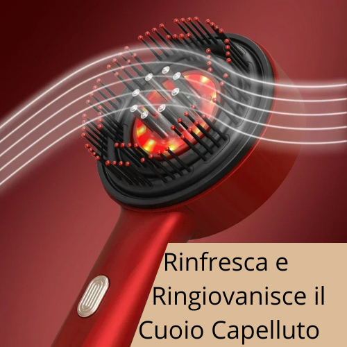 Electric Massage Comb Red Light Vibration Head Massage Comb Oil Applicator Nourishing Scalp Brush Hair Growth Anti Loss Care