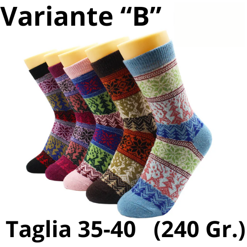 5 Pairs Winter Warmer Women Thicken Thermal Wool Cashmere Snow Socks Fashion Casual Euramerican National Wool Socks for Women
