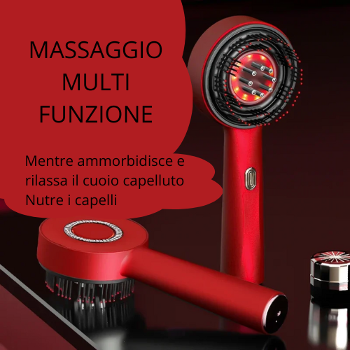Electric Massage Comb Red Light Vibration Head Massage Comb Oil Applicator Nourishing Scalp Brush Hair Growth Anti Loss Care