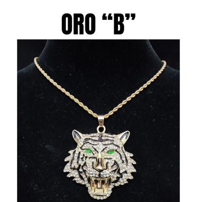 Hip Hop 3D Tiger Pendant Necklace with 13mm Crystal Cuban Chain HipHop Iced Out Bling Necklaces Men Women Fashion Charm Jewelry