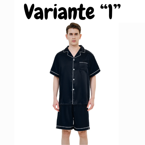Men's pajamas short sleeved summer ice silk home clothing men's summer casual thin cardigan can be worn as a set home clothing
