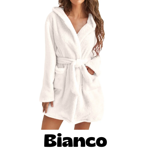 Women Bath Robe Winter Fluffy Plush Pyjamas Ladies Sexy Hooded Dressing Solid Color Gown Warm Bathrobe Female Home Clothing