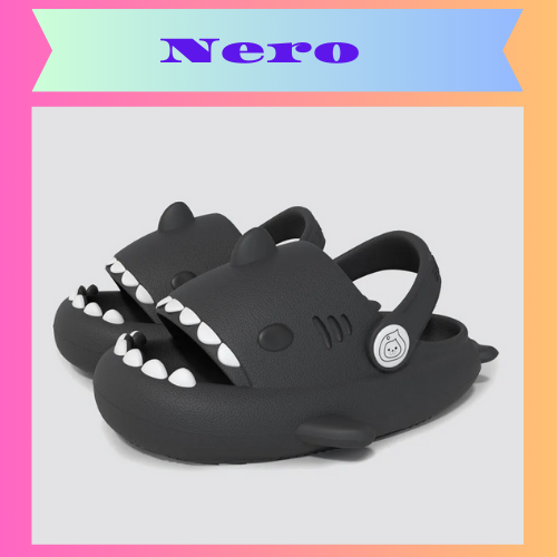 Children Sandals Kids Slippers Shoes Cartoon Shark Summer Boys Girls Baby Thick Soft Sole Non-slip