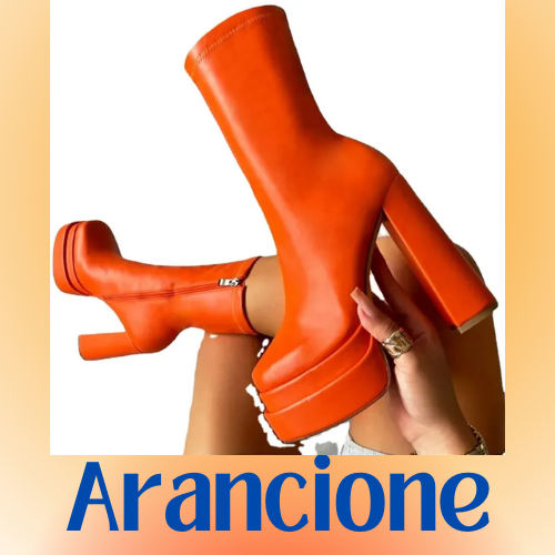 Stivaletto da donna autunno-inverno con plateau e tacco alto. Traspiranti, casual, leggeri. Comfort e stile: la scelta perfetta per ogni occasione.