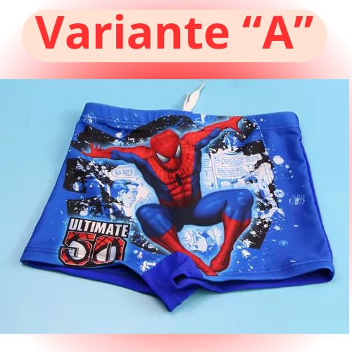 New Anime Boys Spiderman Swimwear Pants Cap Set Baby Boys Swimsuit Shorts Cartoon Spiderman kids Swimming Trunks Glasses Gift